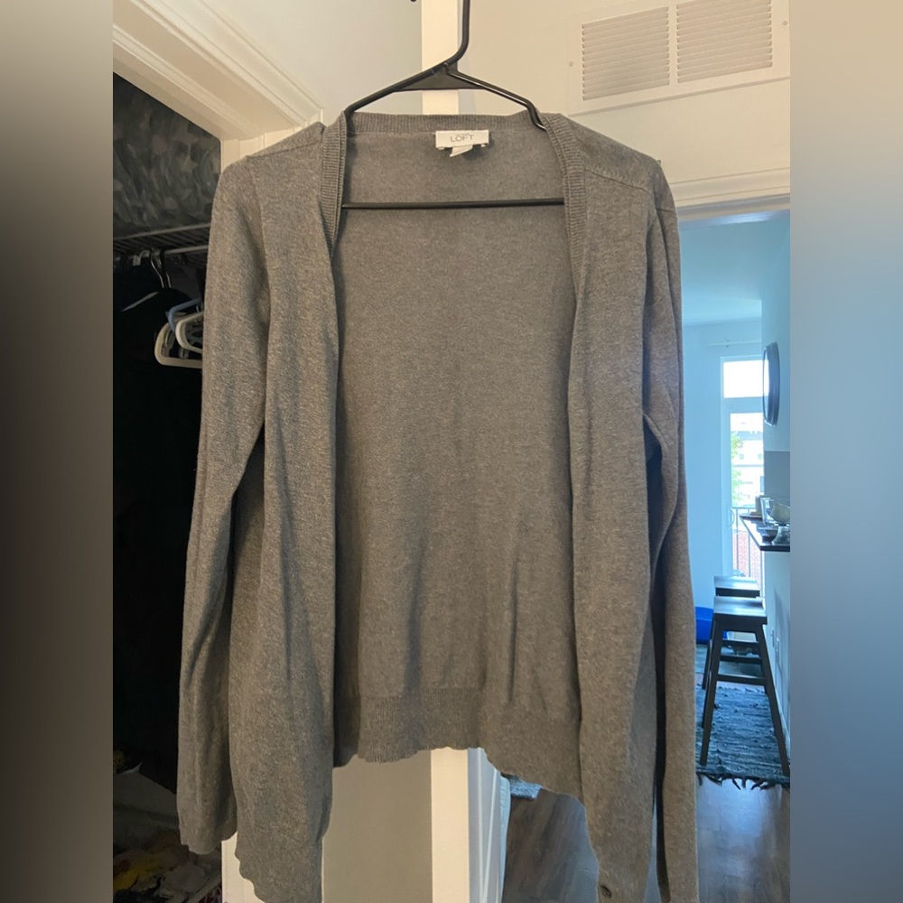 Gray Buttoned Sweater